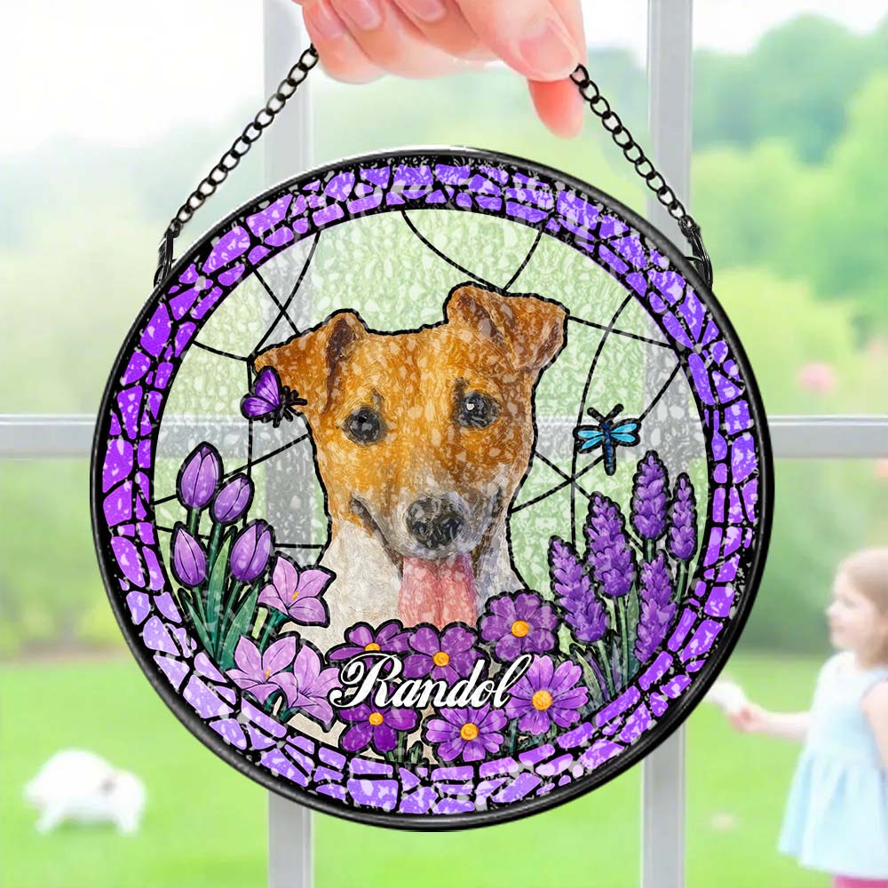 Custom Pet Portrait Stained Glass Suncatcher