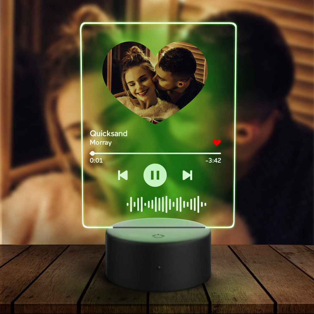 Scannable Music Heart Night Light (7 Colors)