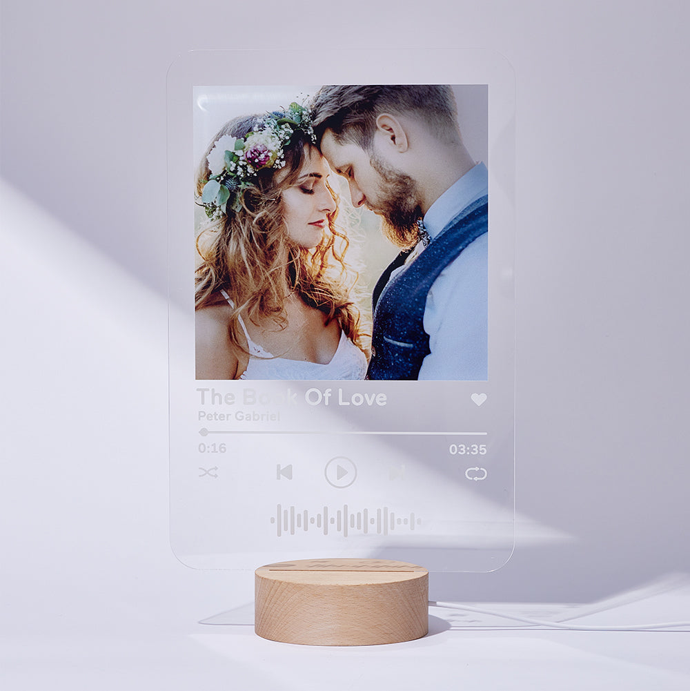 Music Plaque Scannable Code Night Light (8×12")