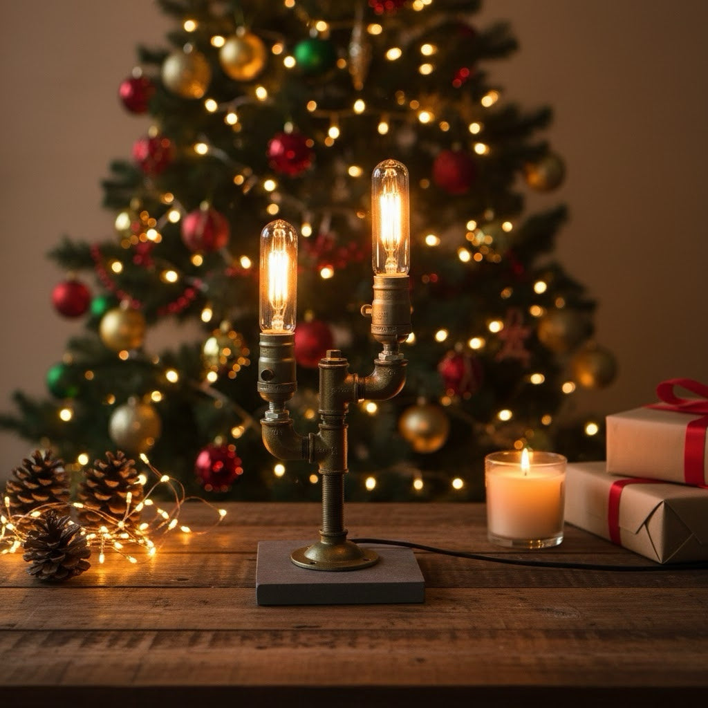 Edison Steampunk Lamp Home Decor Desk Night Light with Power  (Production Time: About 4-5 Days)