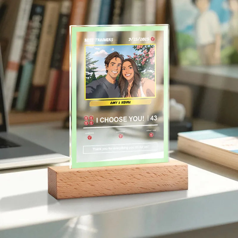 Poke Card Photo & Text Night Lamp