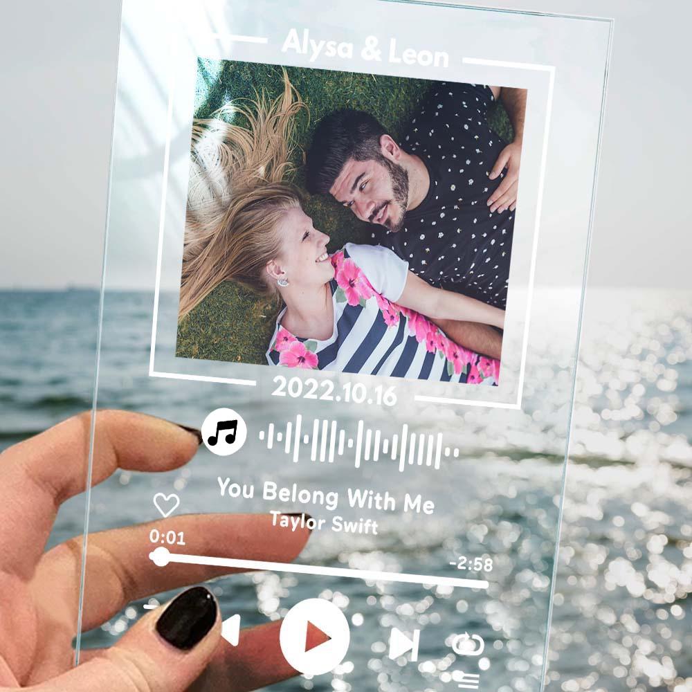 Glass Music Code Plaque Night Light