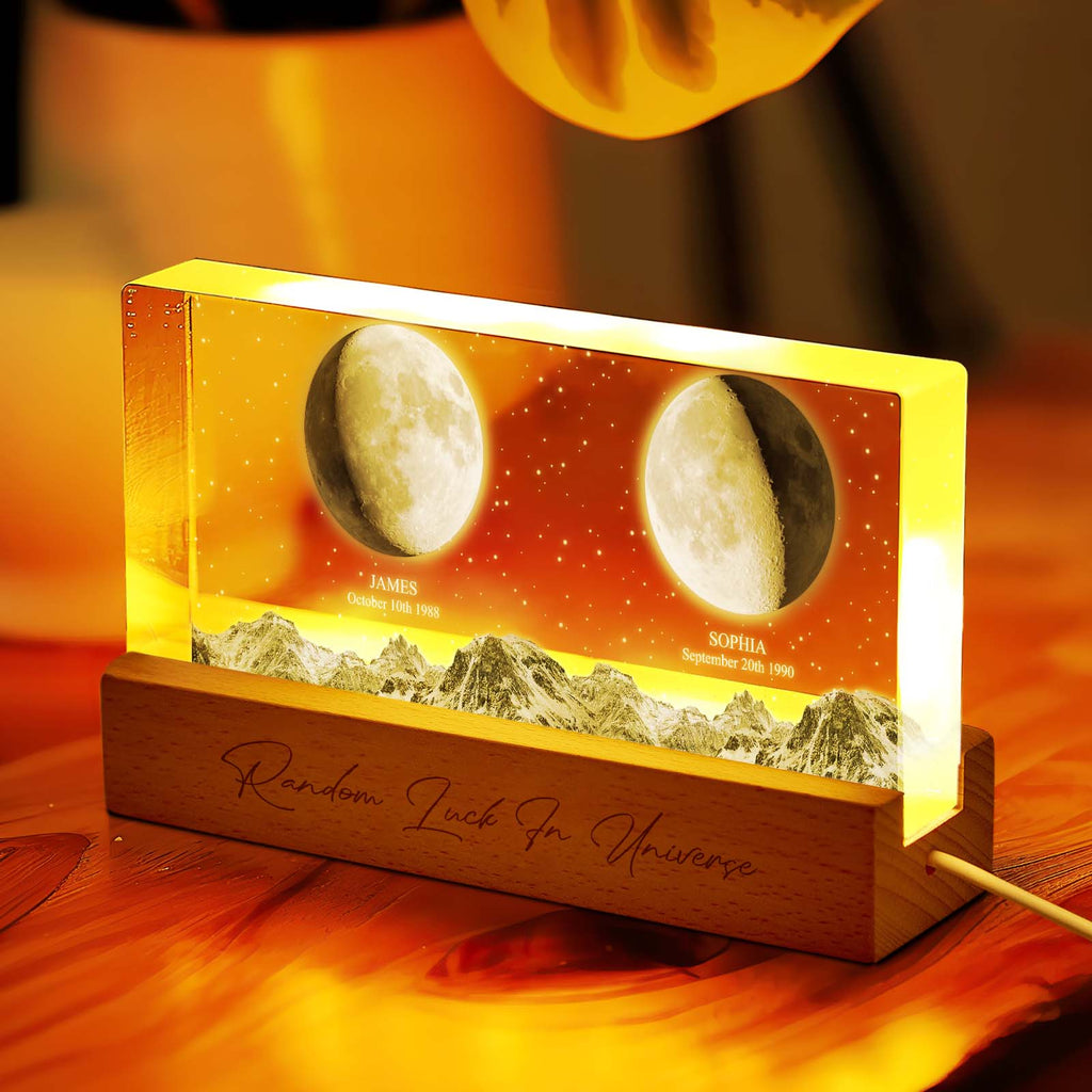 Moon Phase Photo Night Light