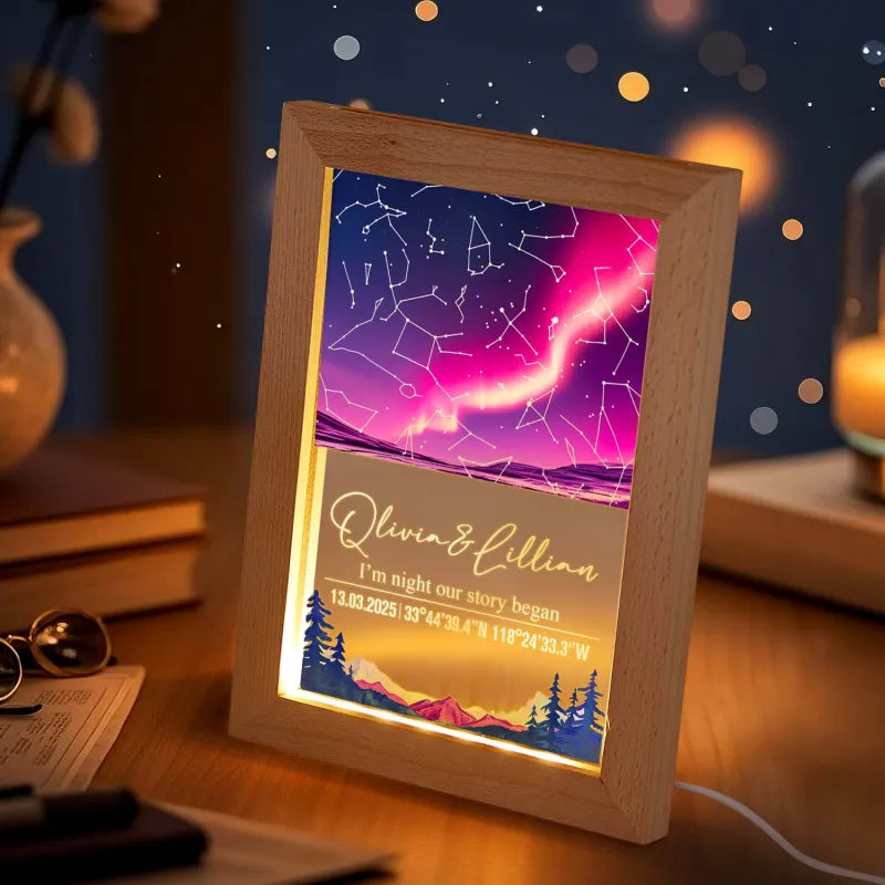 Star Map Acrylic Night Light (Date Custom)