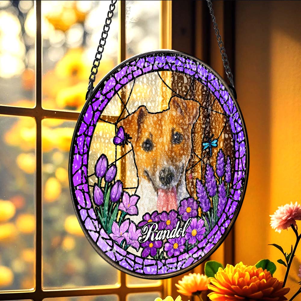 Custom Pet Portrait Stained Glass Suncatcher