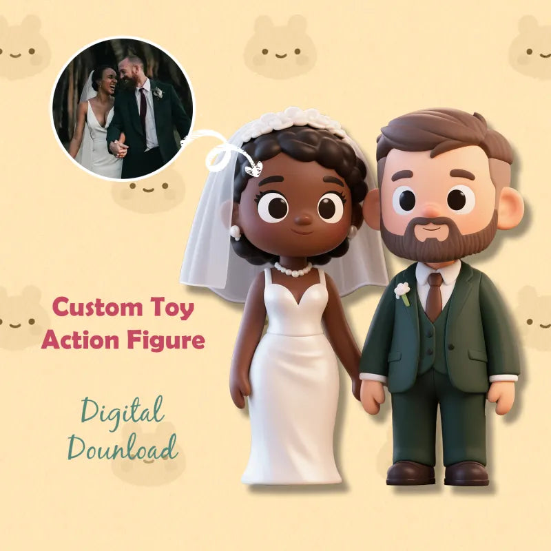 Custom Cute 3D Mini Figure Office Desk Figurine Based on Your Picture