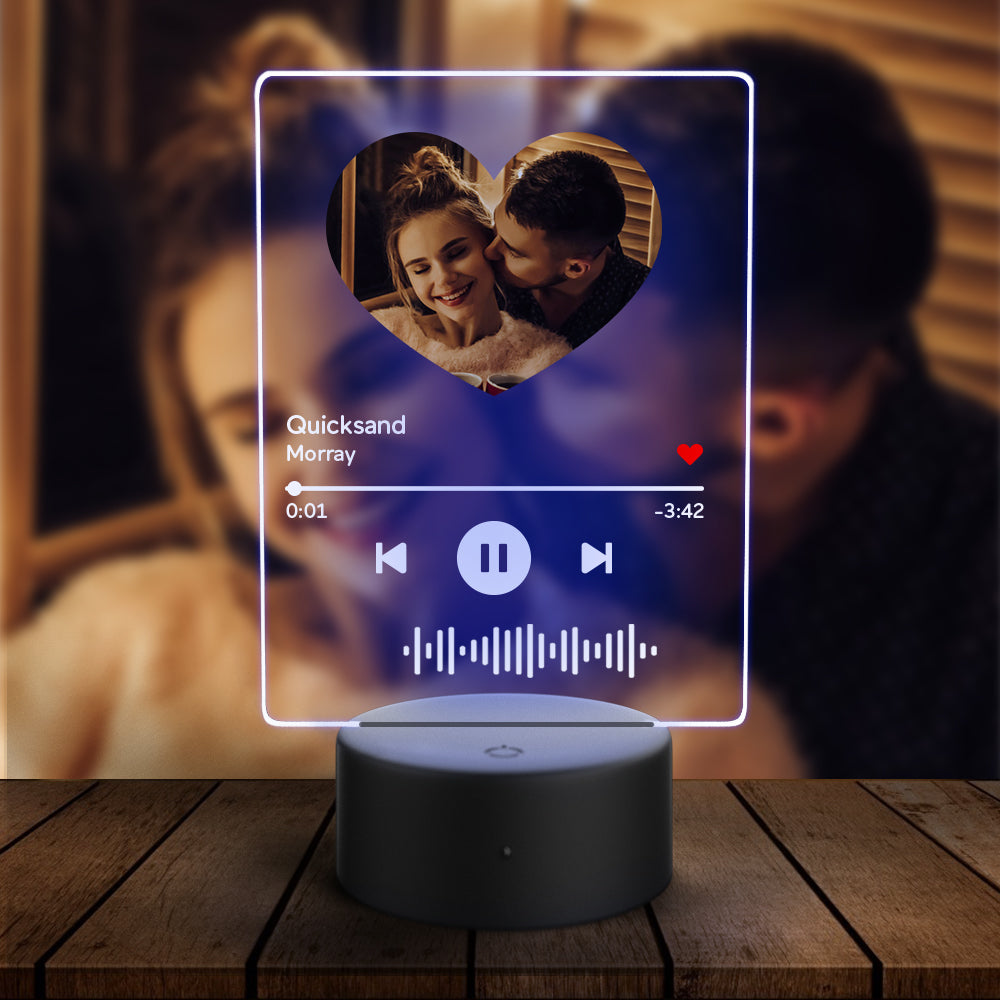 Scannable Music Heart Night Light (7 Colors)