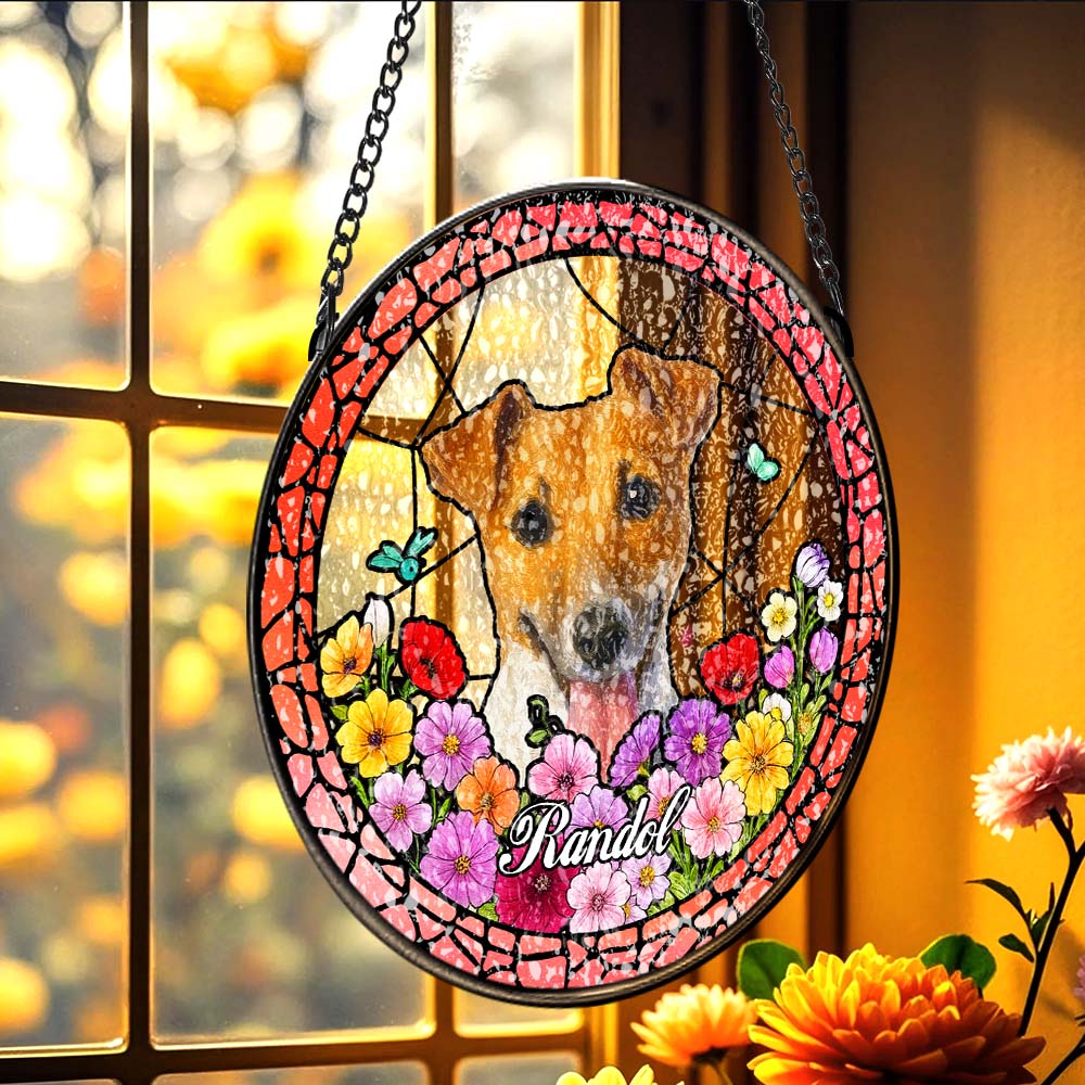 Custom Pet Portrait Stained Glass Suncatcher