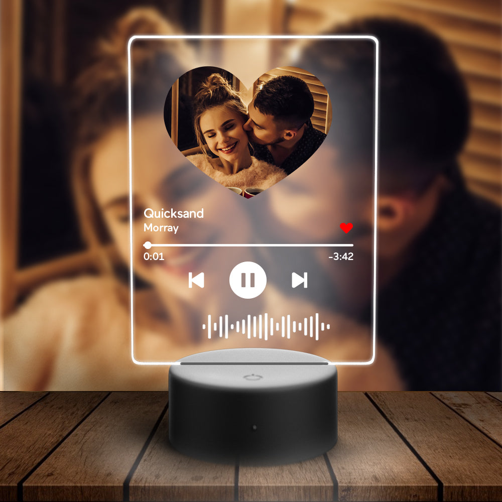 Scannable Music Heart Night Light (7 Colors)