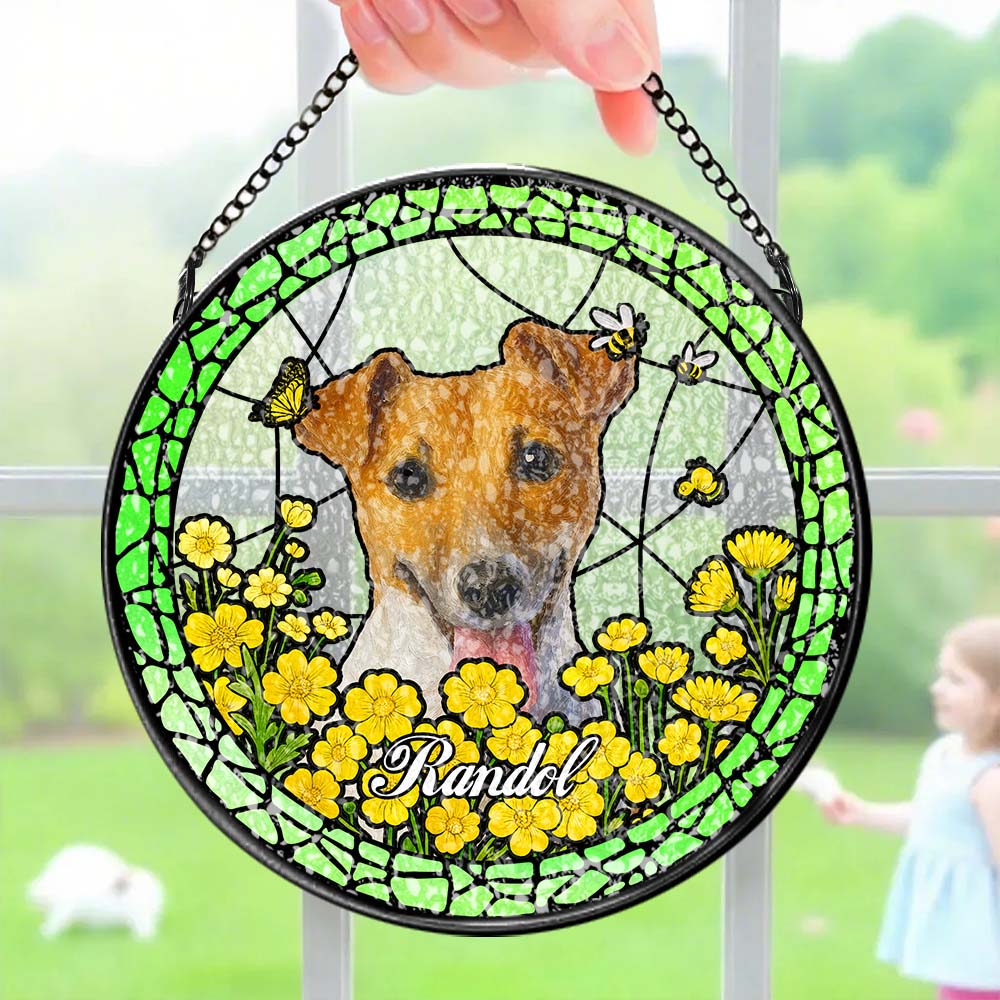 Custom Pet Portrait Stained Glass Suncatcher