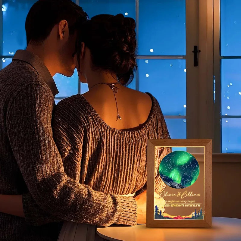 Star Map Acrylic Night Light (Date Custom)