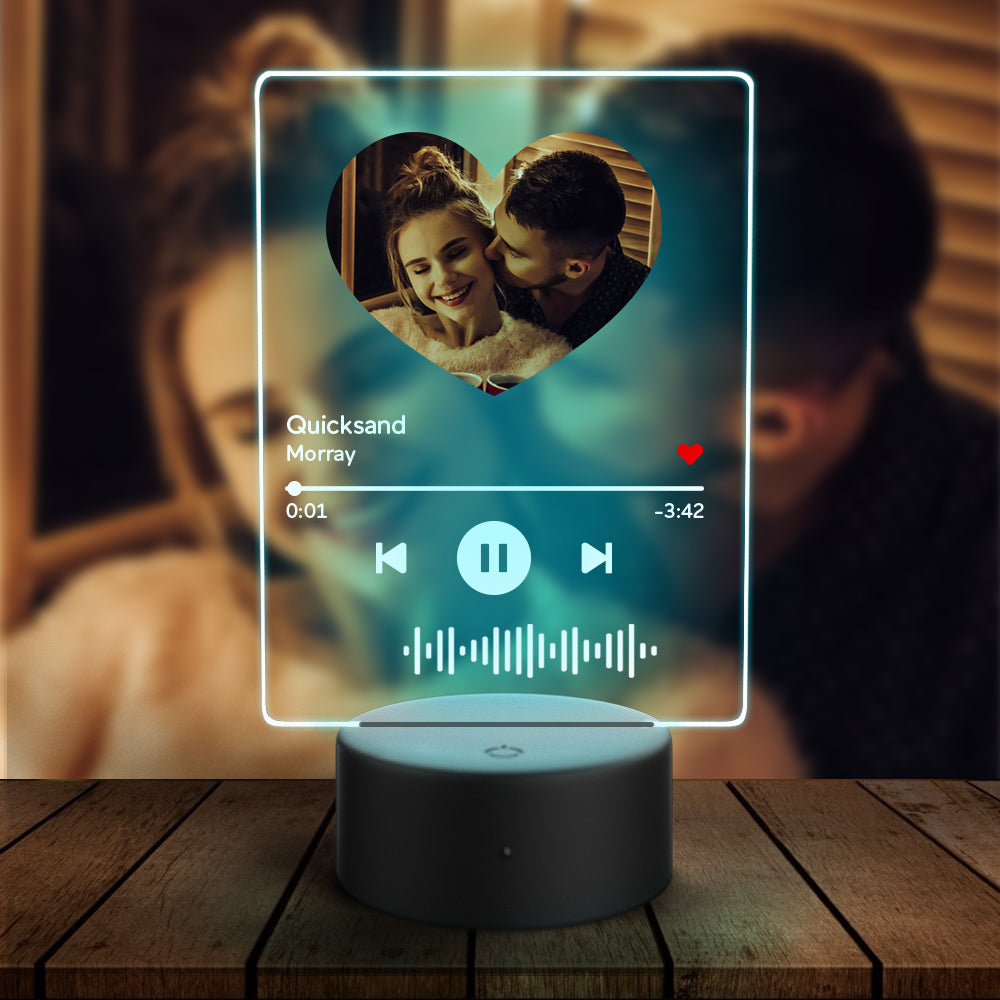 Scannable Music Heart Night Light (7 Colors)