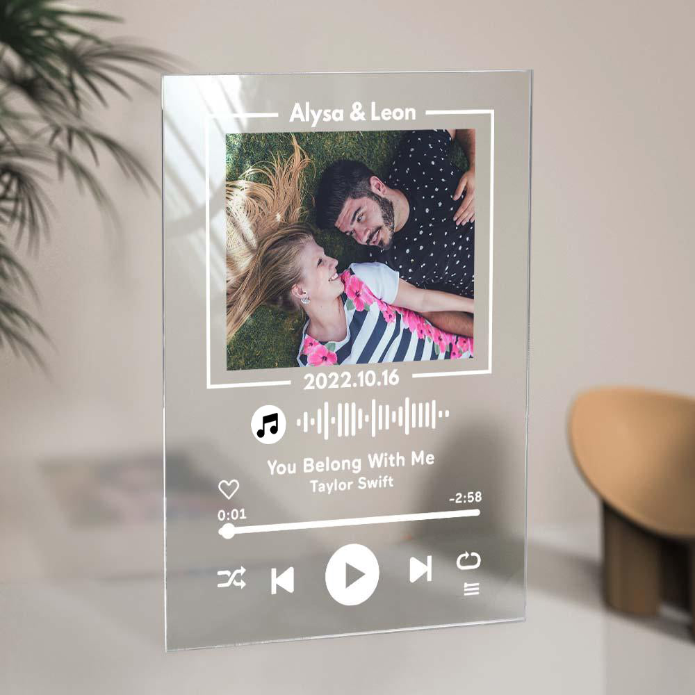 Glass Music Code Plaque Night Light