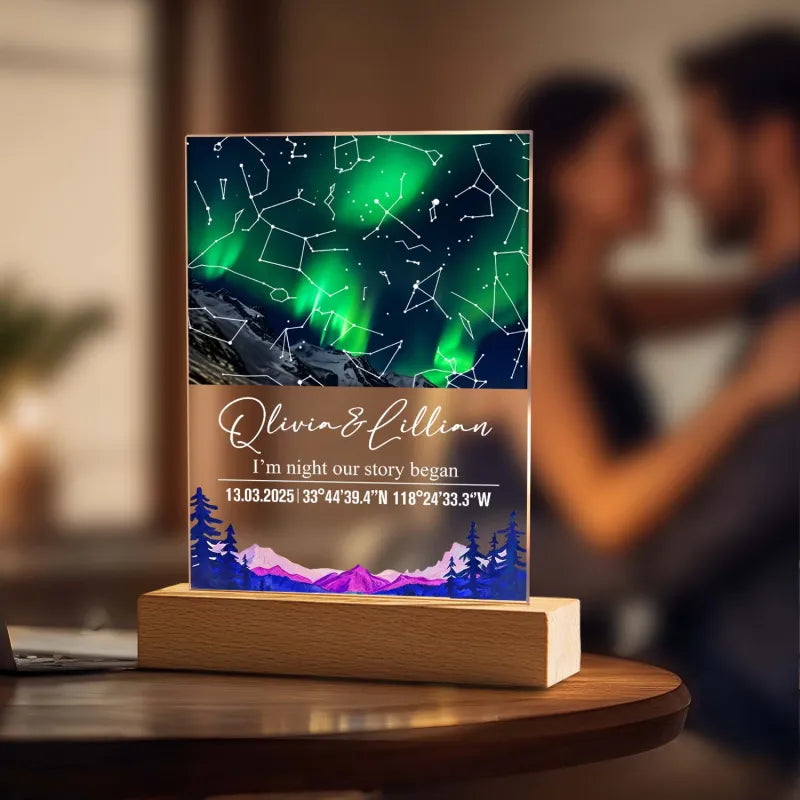 Star Map Acrylic Night Light (Date Custom)