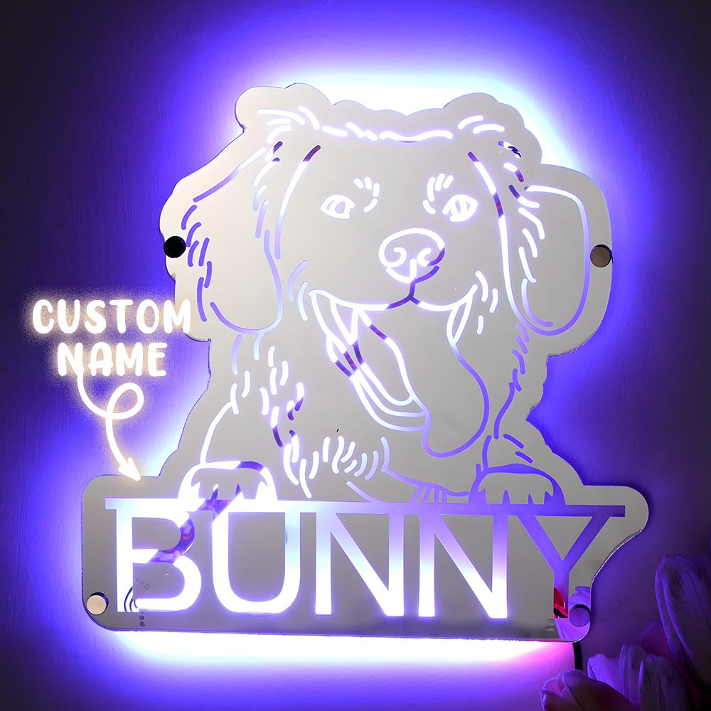 Pet Portrait Mirror Night Light