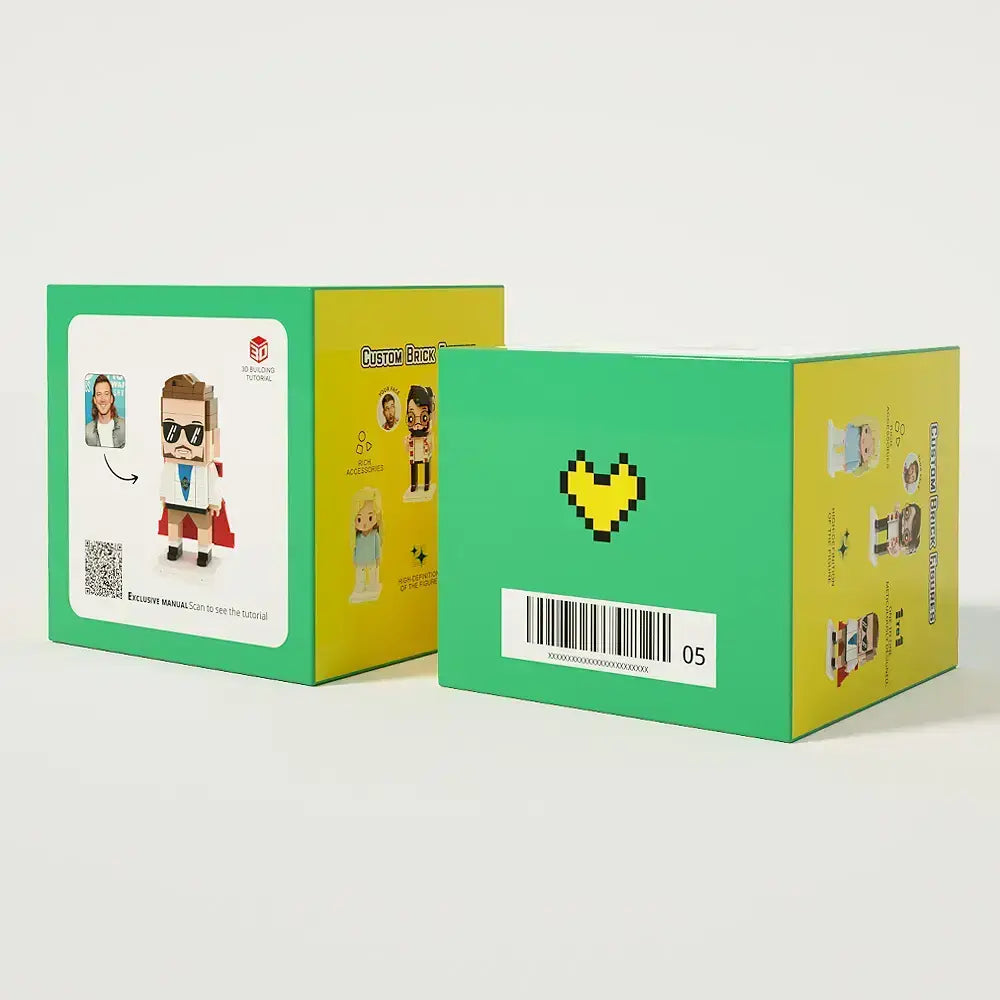 Custom Full-Body Cute Brick Figures of 2 Dogs with Frame Personalized  With Photo-  Gift for Pet Lovers