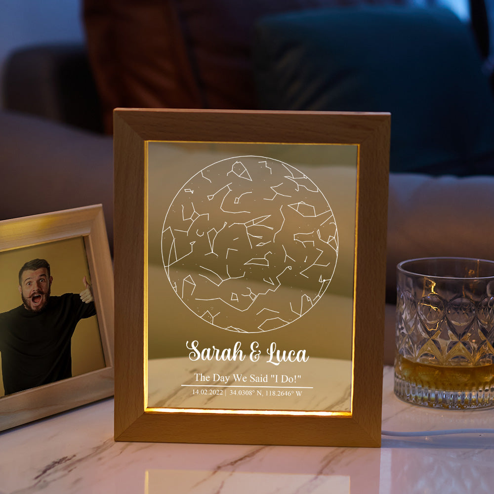 Engraved Star Map Night Light — Capture the Night Sky
