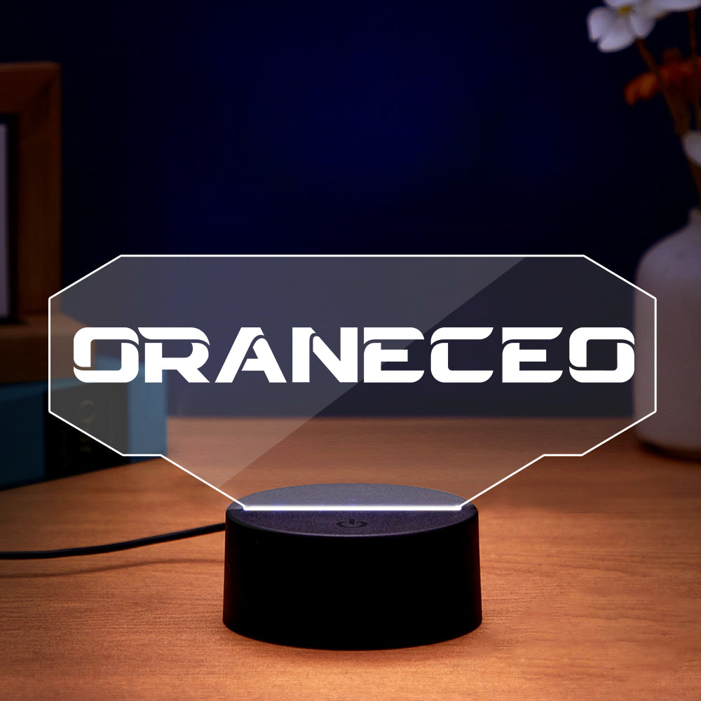 Gaming LED Tag Night Light (15 Fonts)