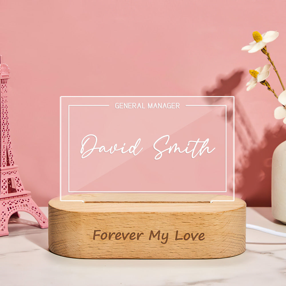 Custom Name Office Sign Night Light