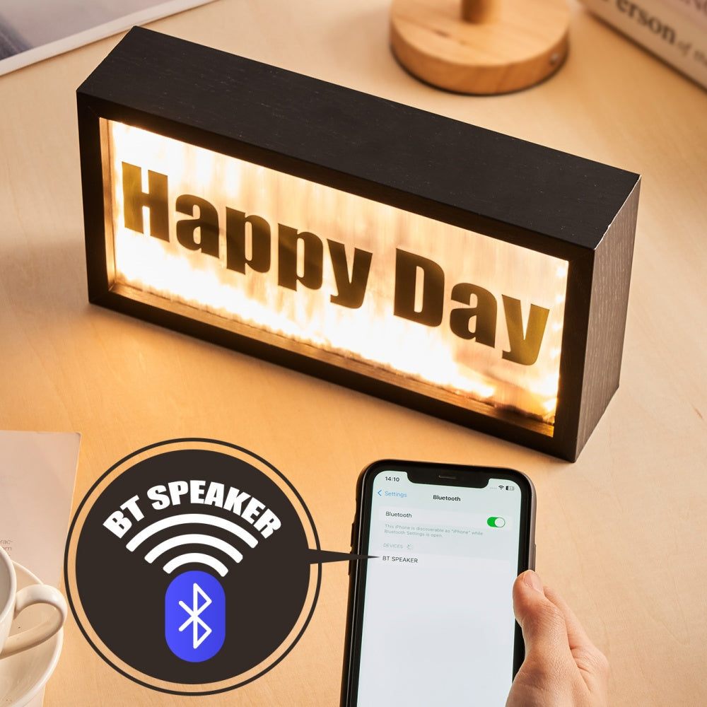 Bluetooth Speaker Night Light (Custom Text)