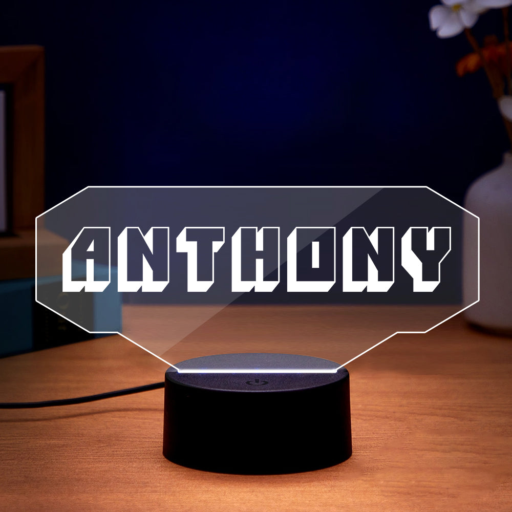 Gaming LED Tag Night Light (15 Fonts)