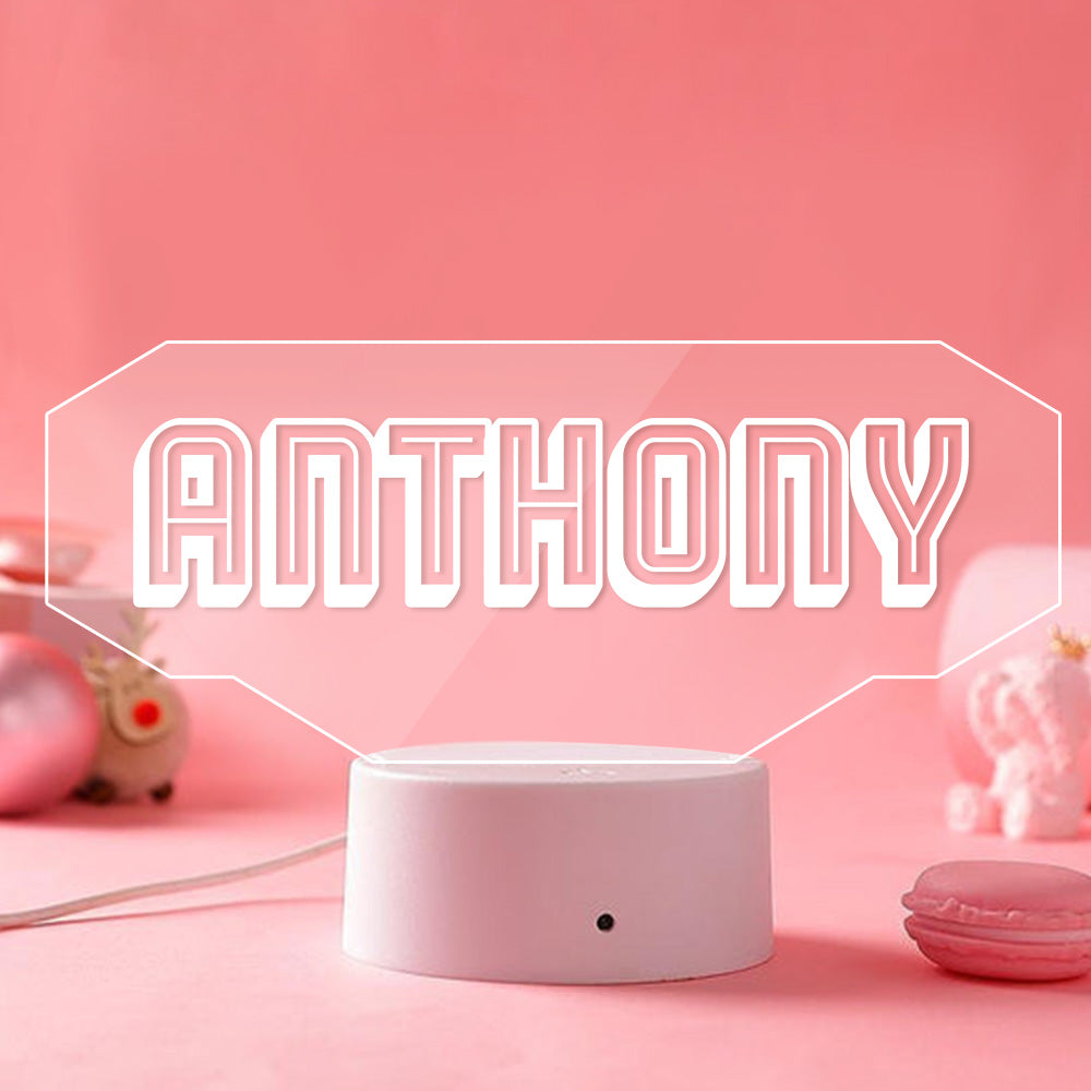 Gaming LED Tag Night Light (15 Fonts)