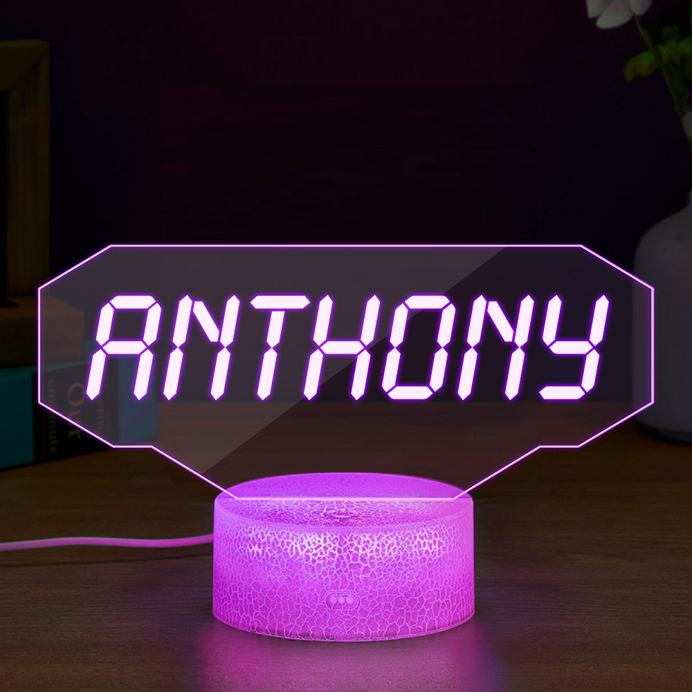 Gaming LED Tag Night Light (15 Fonts)