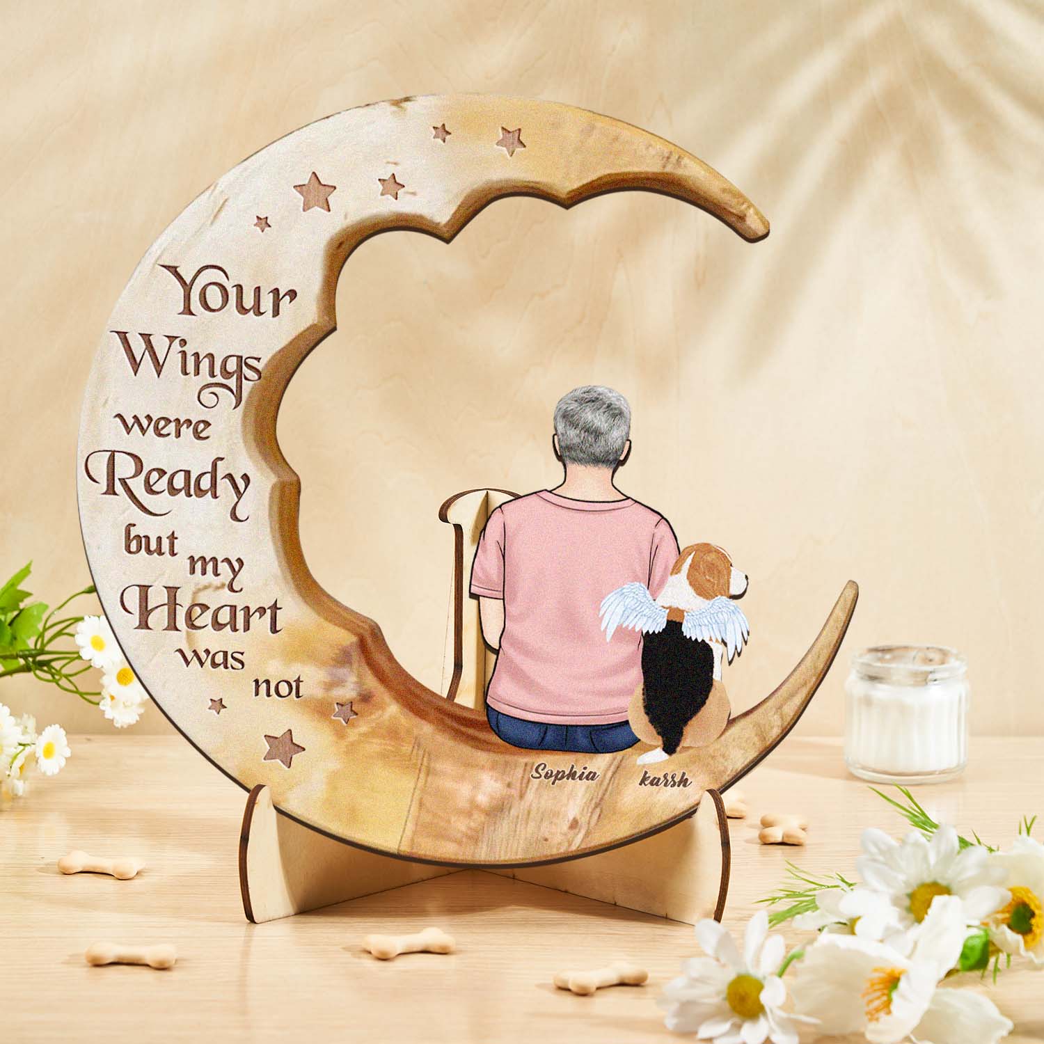 Custom Memorial Moon Pet Tribute