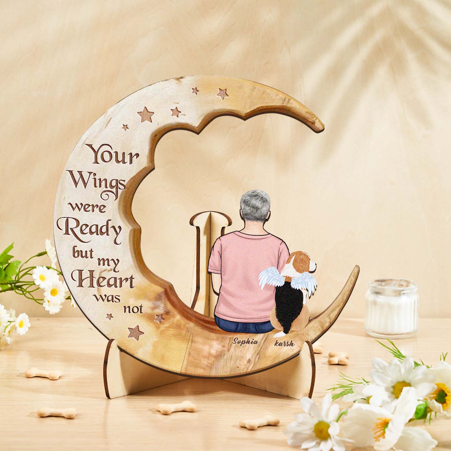 Custom Memorial Moon Pet Tribute