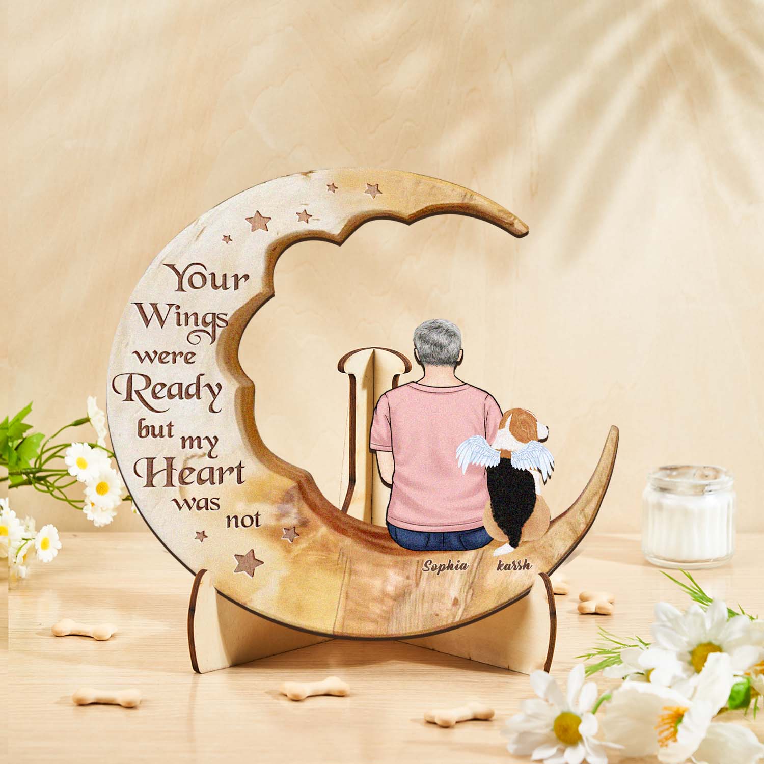 Custom Memorial Moon Pet Tribute