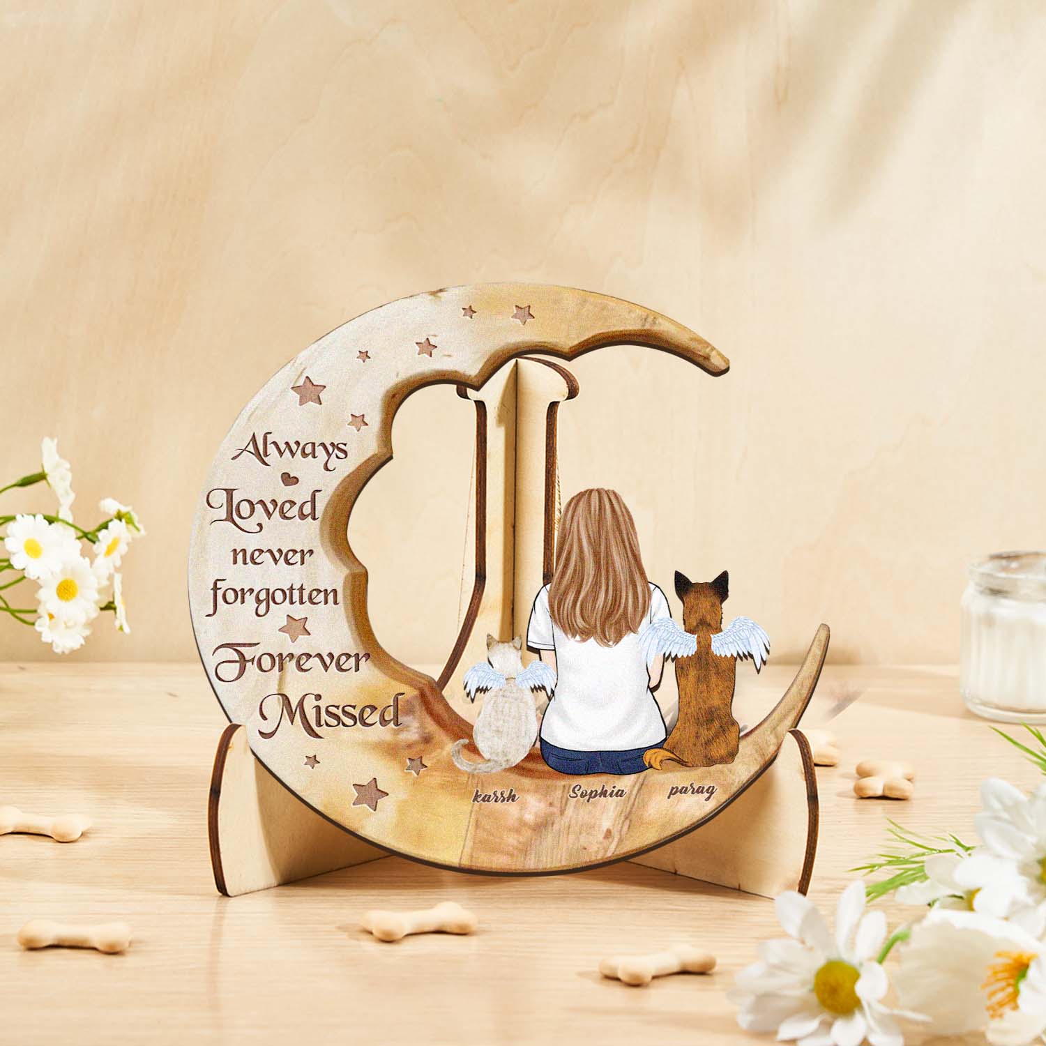 Custom Memorial Moon Pet Tribute