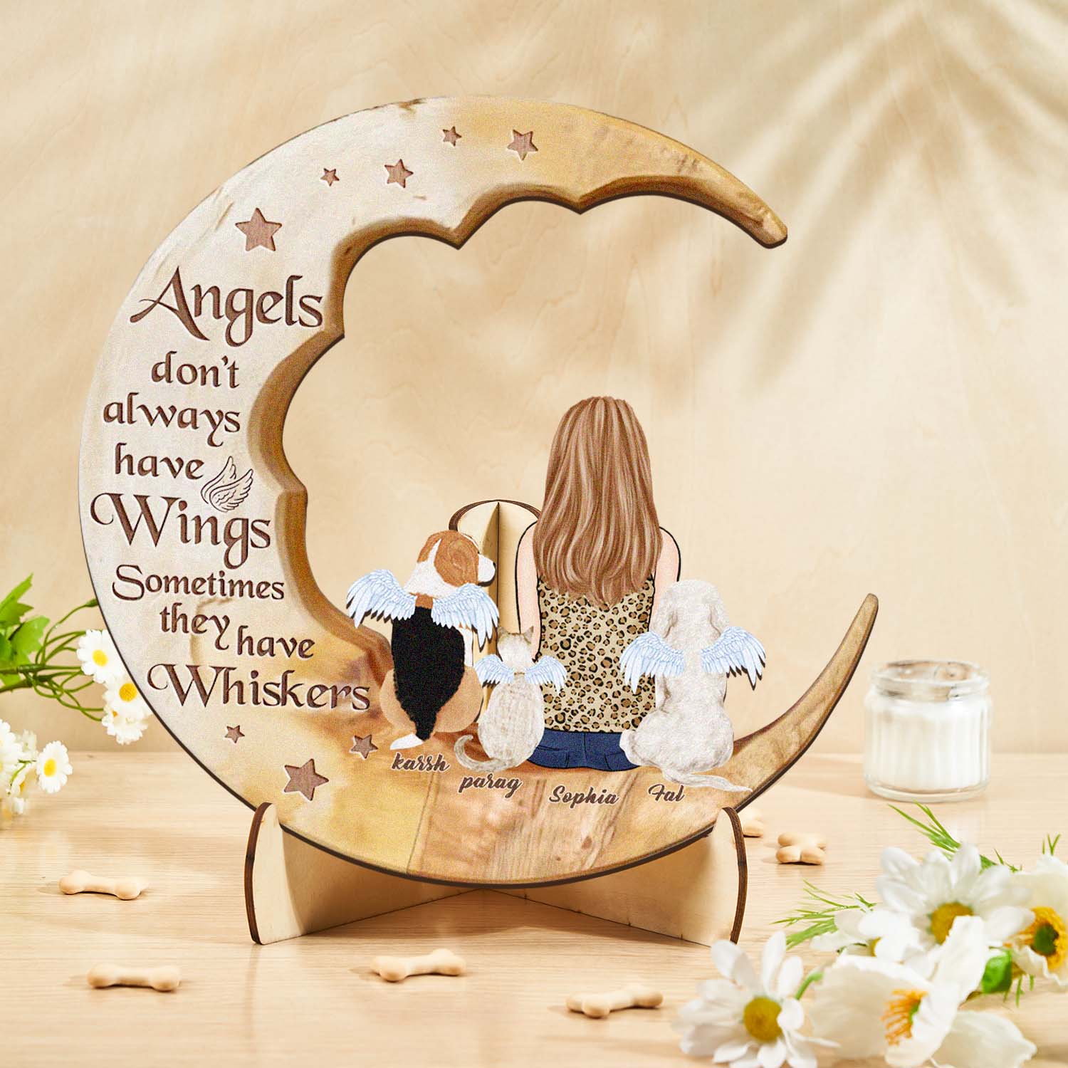 Custom Memorial Moon Pet Tribute