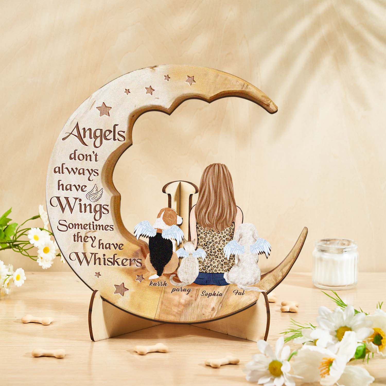 Custom Memorial Moon Pet Tribute