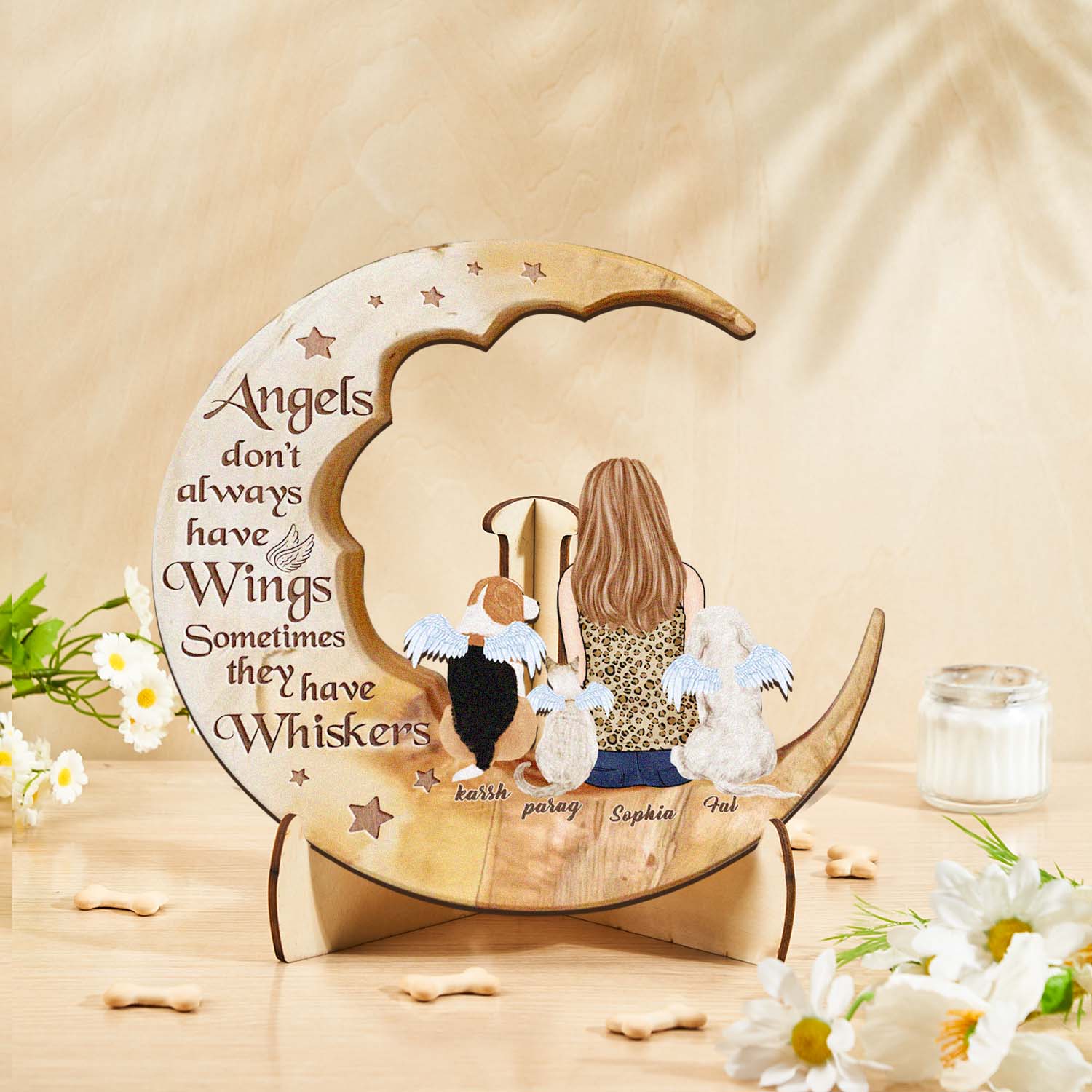 Custom Memorial Moon Pet Tribute
