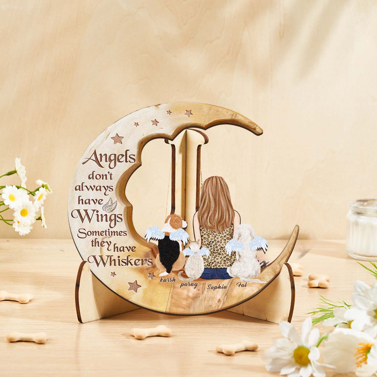 Custom Memorial Moon Pet Tribute