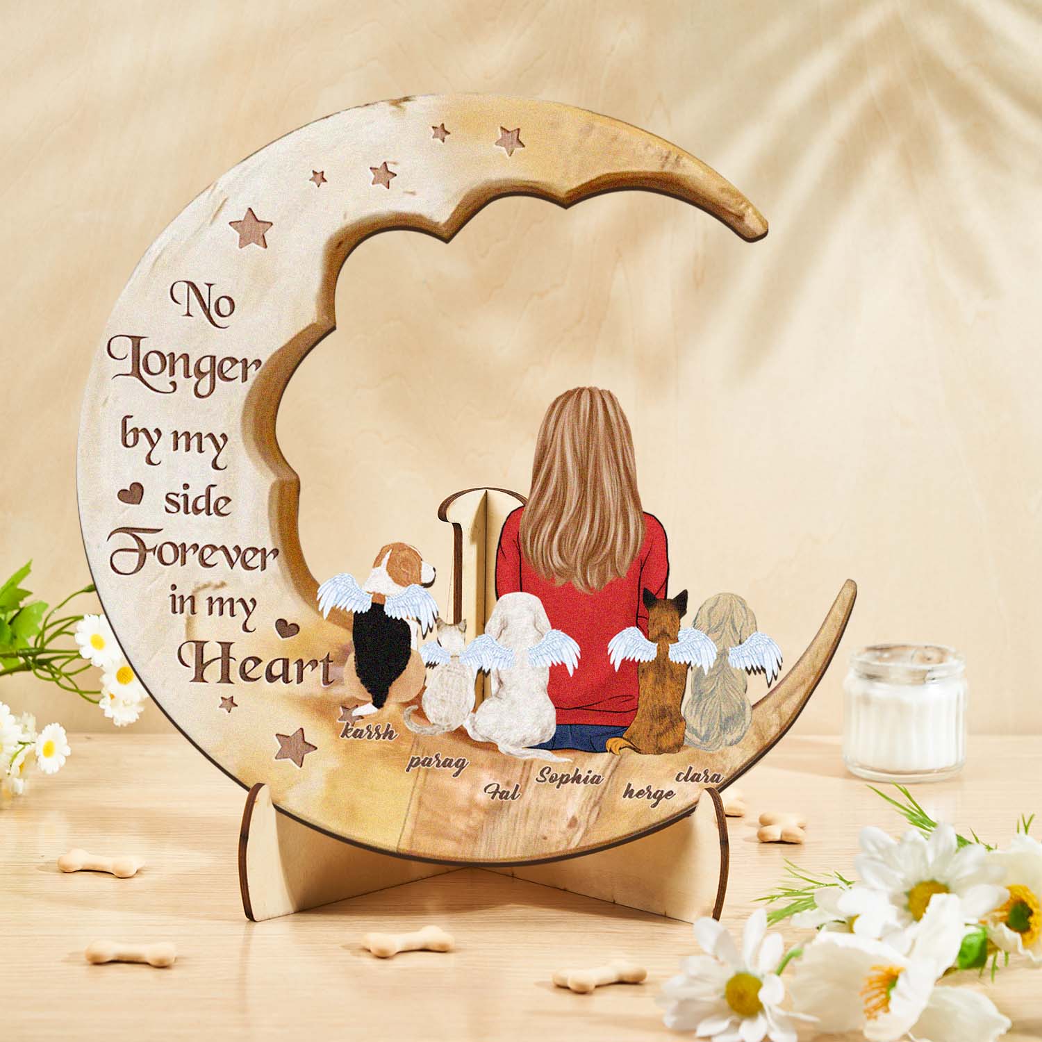 Custom Memorial Moon Pet Tribute
