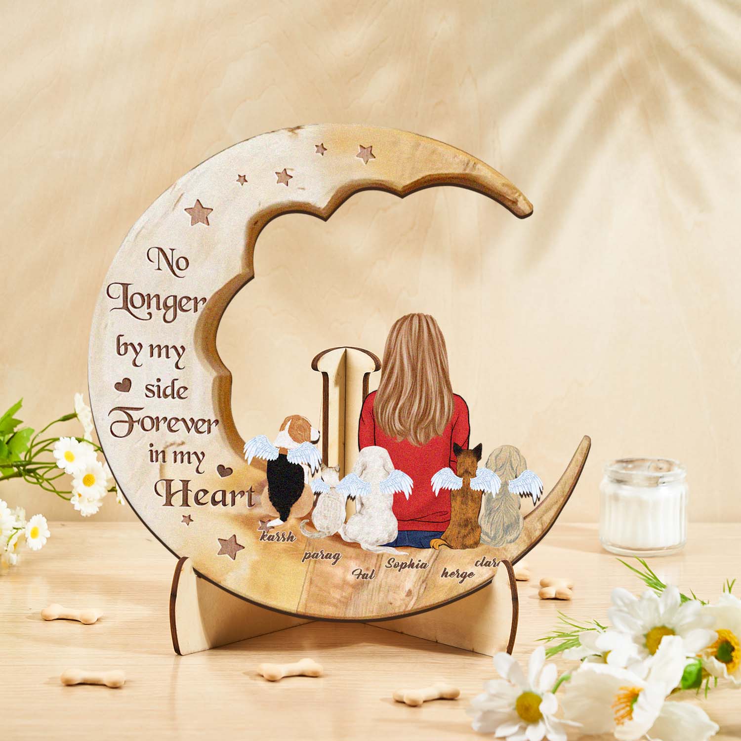 Custom Memorial Moon Pet Tribute