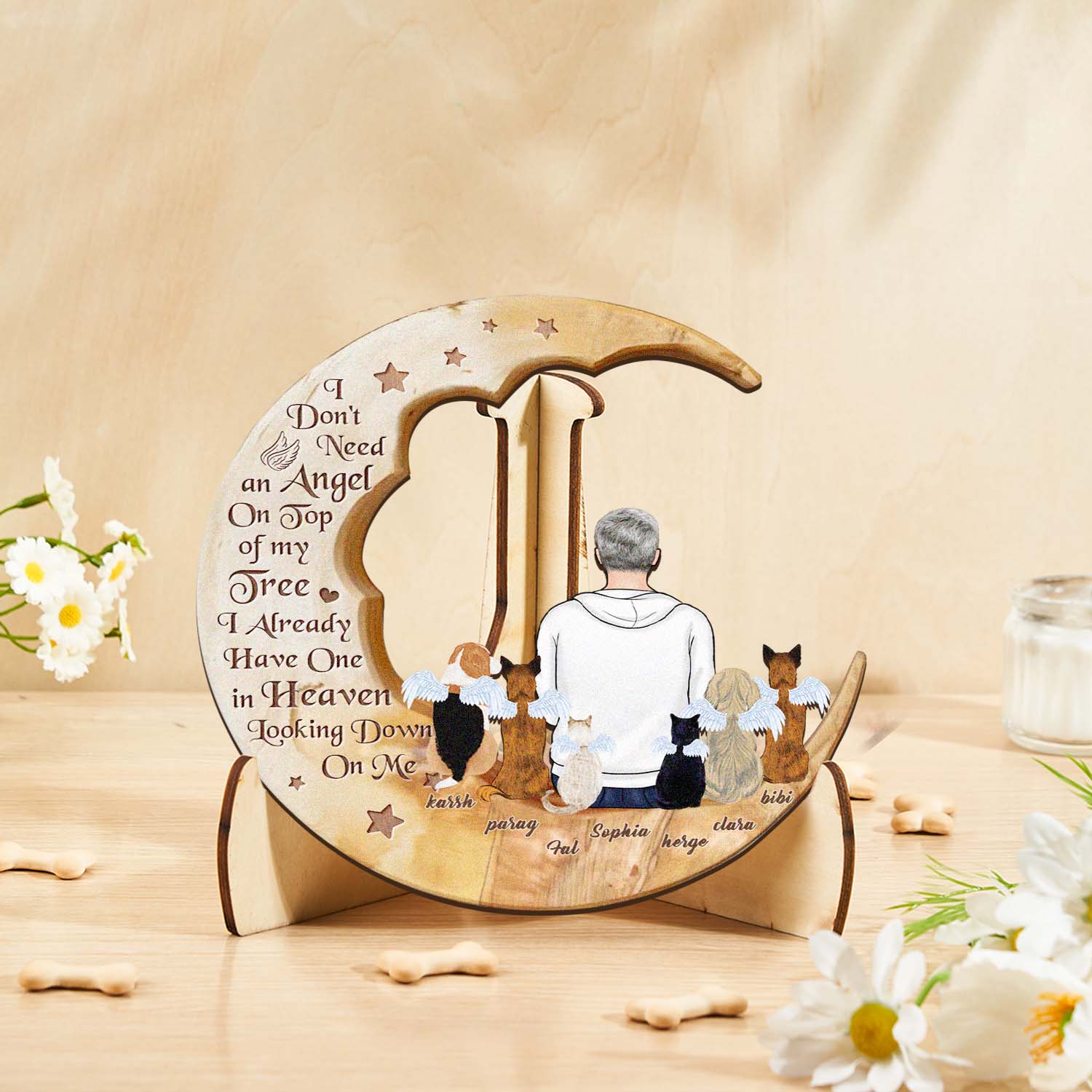Custom Memorial Moon Pet Tribute