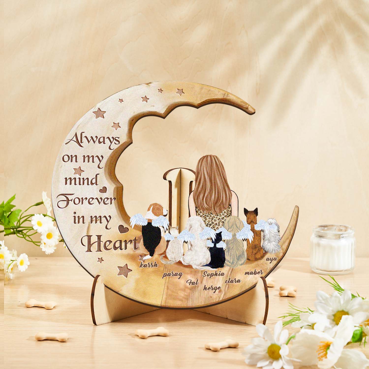 Custom Memorial Moon Pet Tribute