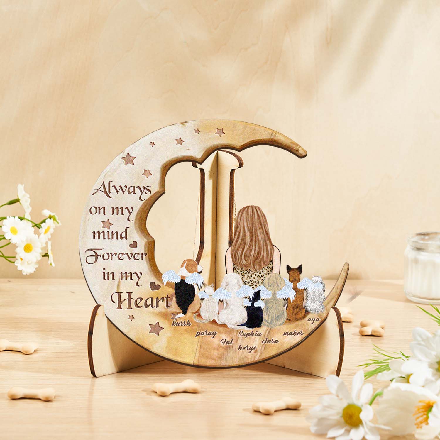 Custom Memorial Moon Pet Tribute