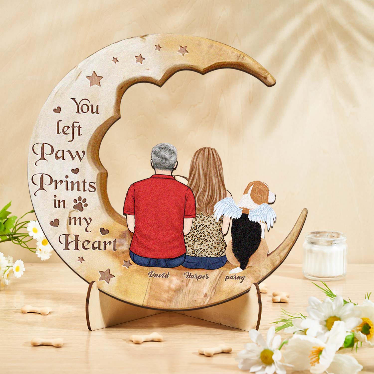 Custom Memorial Moon Pet Tribute