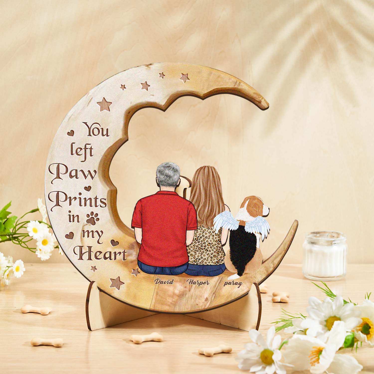 Custom Memorial Moon Pet Tribute