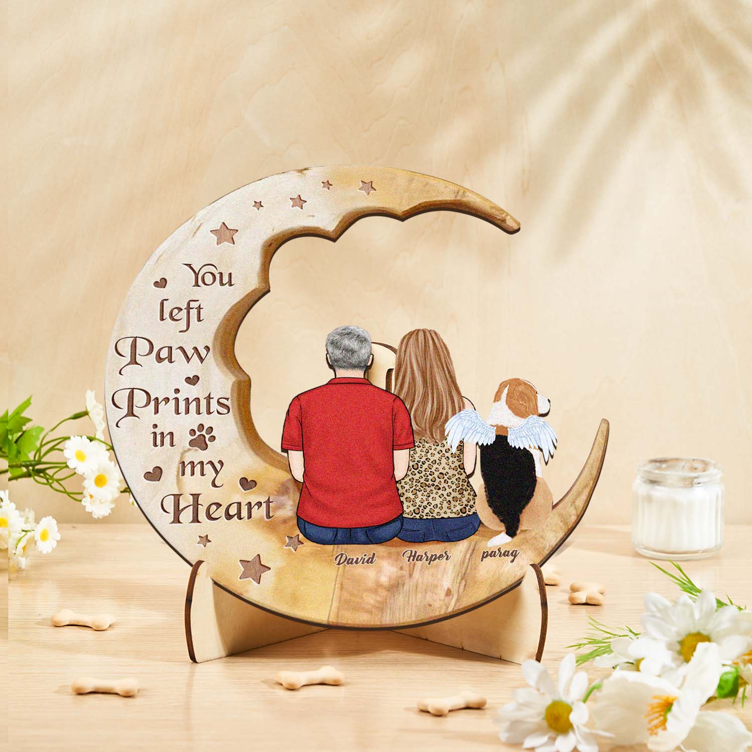 Custom Memorial Moon Pet Tribute