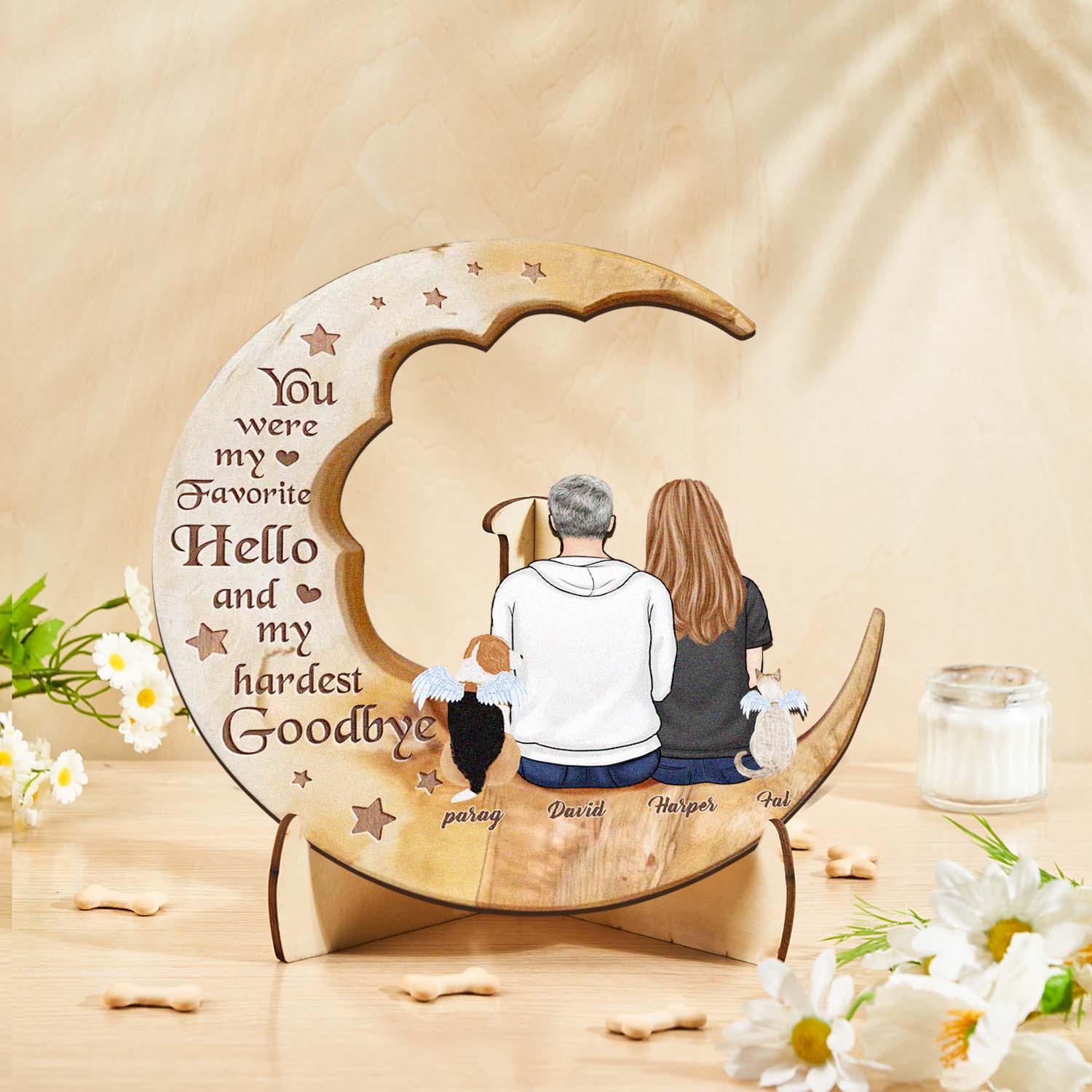 Custom Memorial Moon Pet Tribute