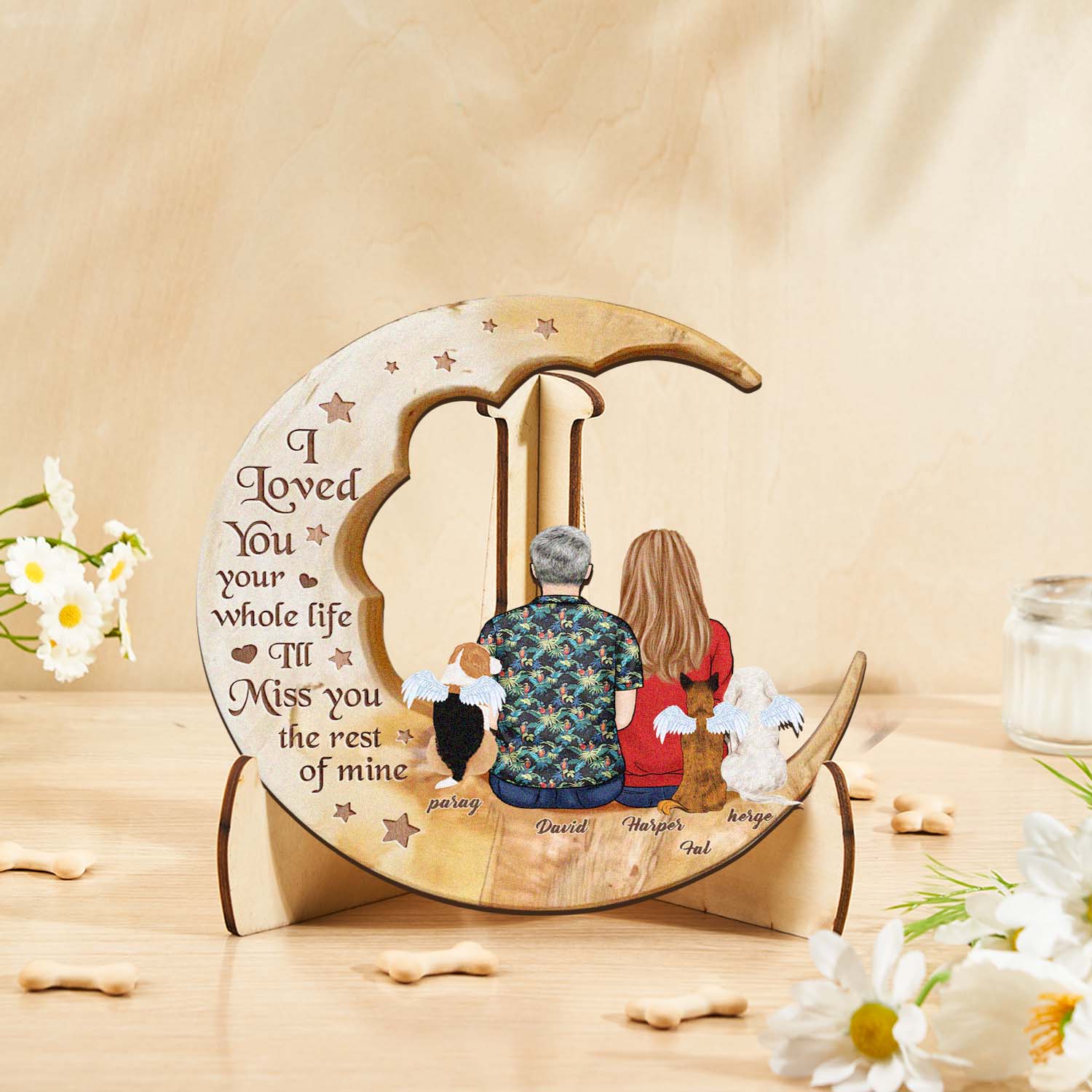 Custom Memorial Moon Pet Tribute