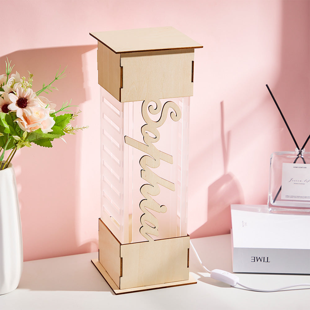 Custom Name Wooden LED Night Light