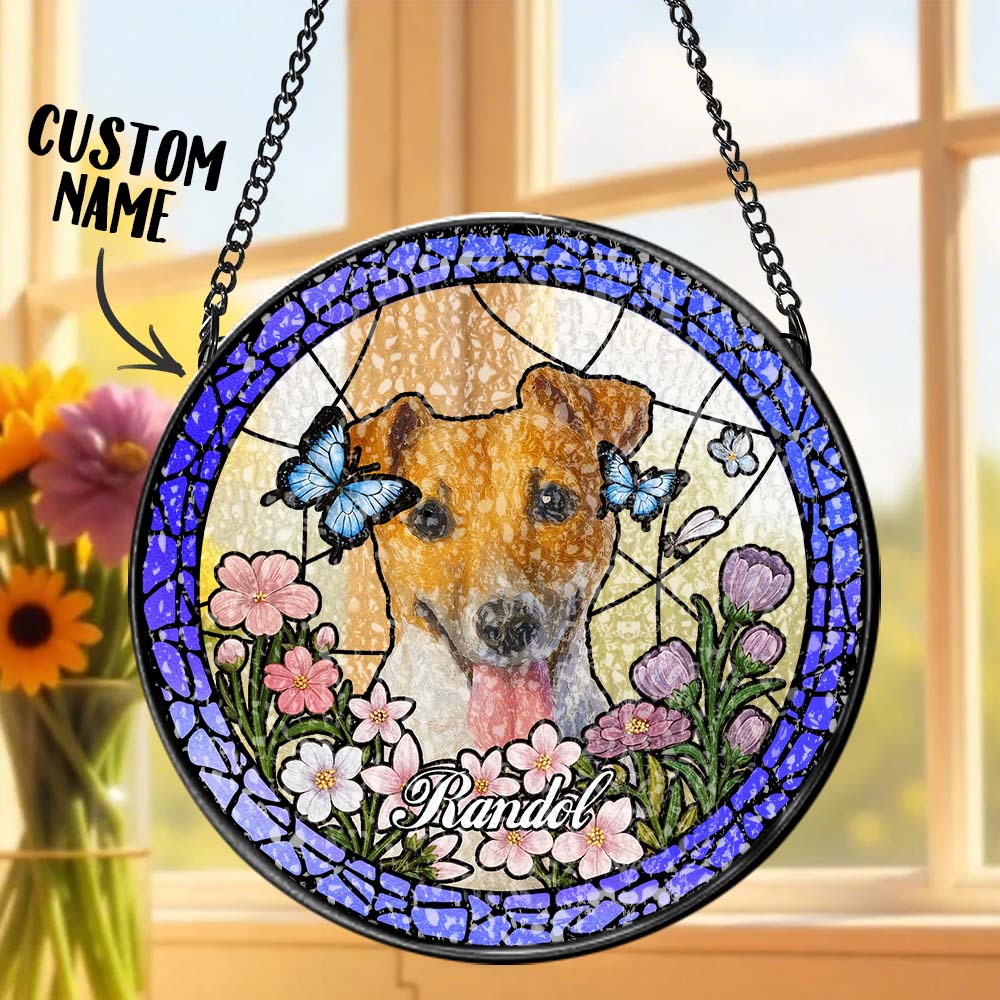 Custom Pet Portrait Stained Glass Suncatcher