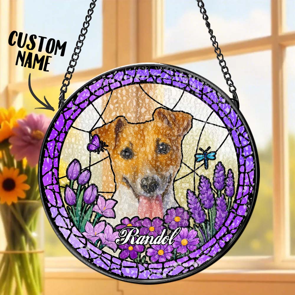 Custom Pet Portrait Stained Glass Suncatcher