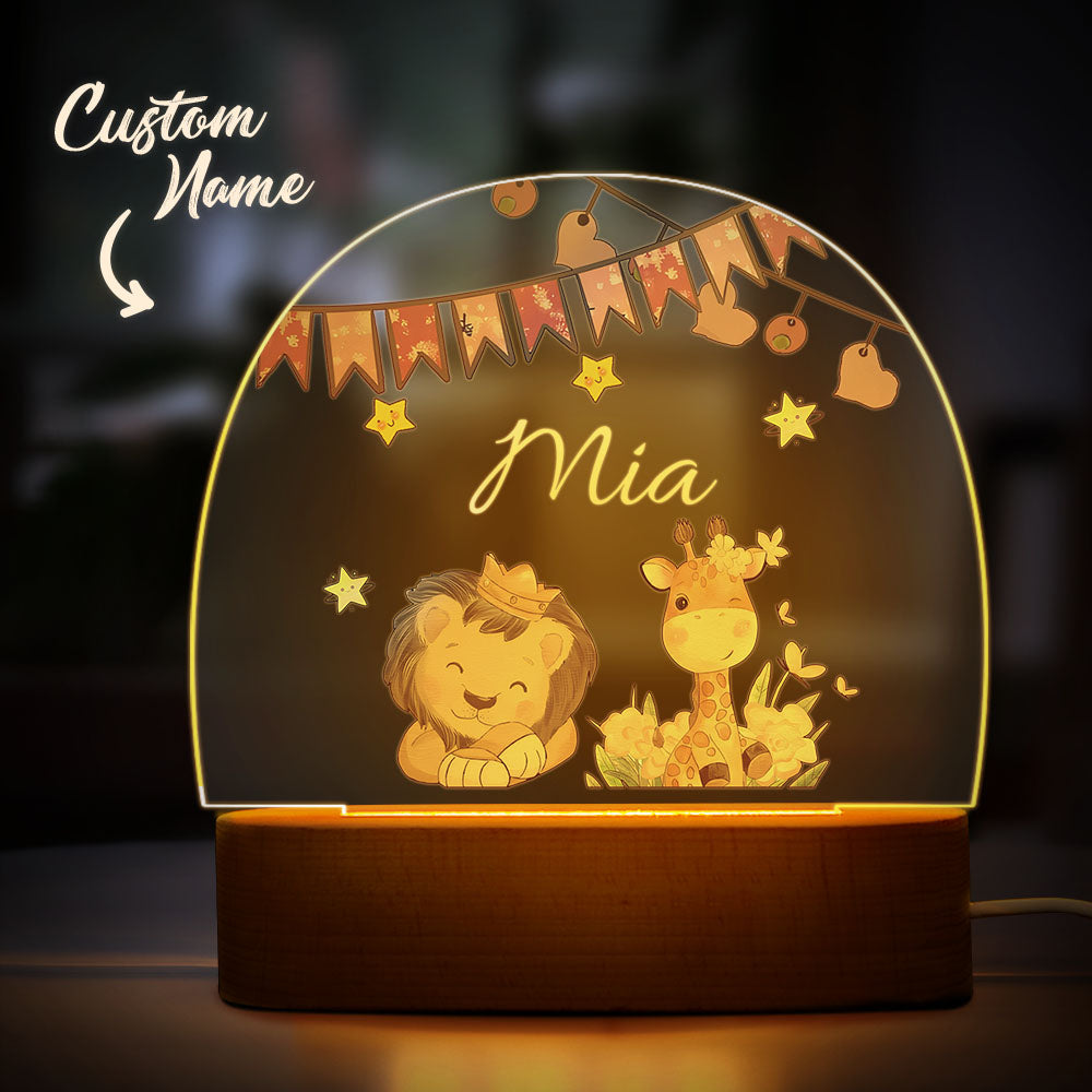 Christmas Tree & Elk Personalized Night Light