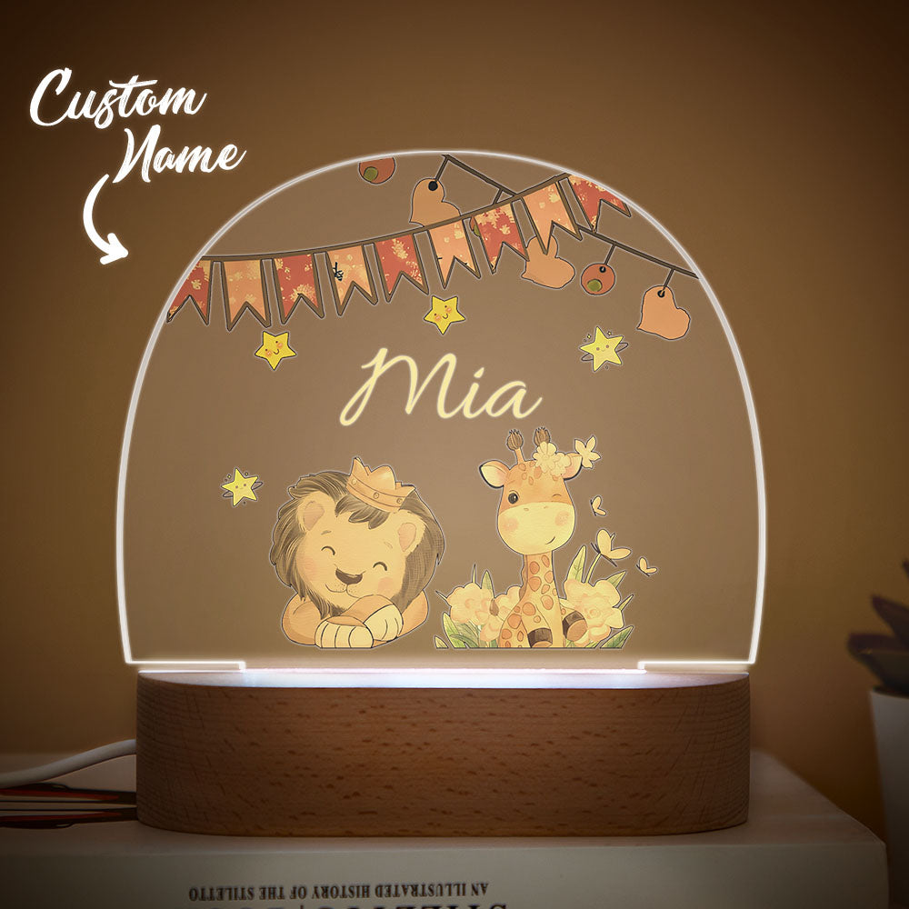 Christmas Tree & Elk Personalized Night Light